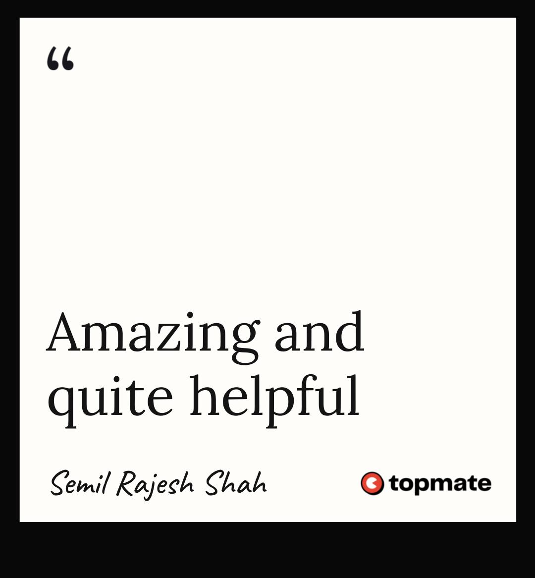 Testimonial from Semil